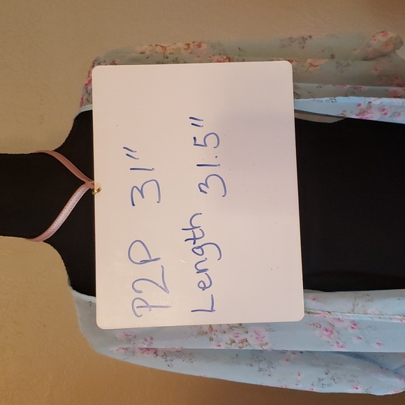 Kimono Sheer Floral Light Blue - Picture 6 of 6